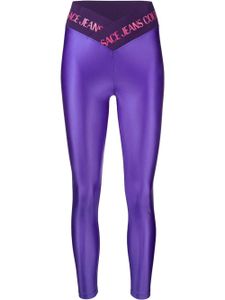 Versace Jeans Couture legging à taille à logo - Violet