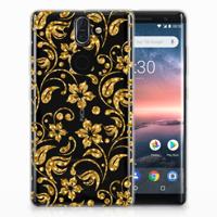 Nokia 9 | 8 Sirocco TPU Case Gouden Bloemen