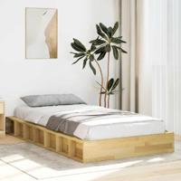 vidaXL Bedframe zonder matras 80x200 cm massief hout eiken, slaapkamermeubels, bedbodem, eenpersoonsbed, bed, ledikant, houten bed, massief houten bed