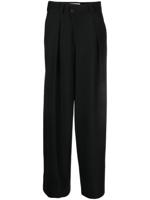 Closed Plooibroek met wijde pijpen - Zwart