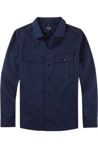 OLYMP Casual Modern Fit Overshirt blauw, Effen