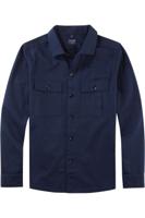 OLYMP Casual Modern Fit Overshirt blauw, Effen - thumbnail