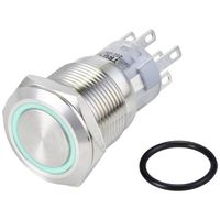 TRU COMPONENTS TC-10090984 LAS1-AGQ-22ZE/B/24V/S Vandalismebestendige druktoets 250 V/AC 3 A 2x aan/aan Continu Blauw IP65 1 stuk(s) - thumbnail