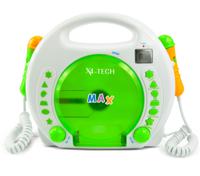 X4 Tech Bobby Joey Kinder CD-speler CD, SD, USB Incl. karaoke-functie, Incl. microfoon Wit, Groen