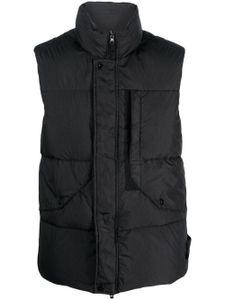 Stone Island gilet matelassé à patch Compass - Noir