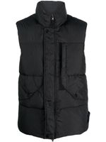 Stone Island gilet matelassé à patch Compass - Noir