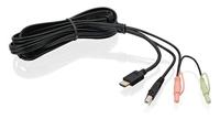 IOGEAR USB HDMI KVM Kabel Set met Audio (TAA) 6 Voet, G2L802U