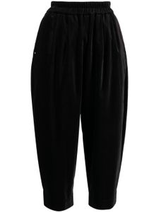 Renli Su pantalon court Edwina en velours - Noir