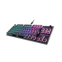 Turtle Beach Vulcan TKL - Compact RGB mechanisch gamingtoetsenbord, AIMO led-achtergrondverlichting per toets, lineaire titanium schakelaars, aluminium bovenplaat, multimedia-wiel, zwart