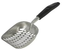 Kerbl Pet Schep aluminium, zwart, 35 x 14 cm, handgrepen van kunststof