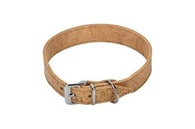 Beeztees cork - halsband hond - leer - naturel - 50 cm x 30 mm
