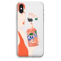 Peach please!: iPhone XS Max Transparant Hoesje