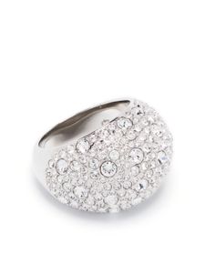 Swarovski bague Una Cocktail sertie de cristaux - Argent