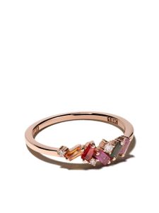 Suzanne Kalan bague Rainbow Fireworks en or rose 18ct ornée de saphir et diamant