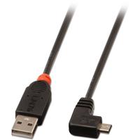 LINDY USB-kabel USB 2.0 USB-A stekker, USB-micro-B stekker 0.50 m Zwart 31975 - thumbnail