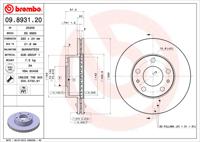 Remschijf BREMBO, Remschijftype: Binnen geventileerd, u.a. für Fiat, Peugeot, Citroën - thumbnail