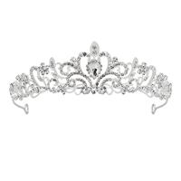 Boland - Tiara Koningin, metaal, haarband, kroon, tiara, prinses, accessoires voor bruiloft, vrijgezellenfeest, themafeest en carnaval