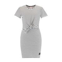 CoolCat Junior gestreepte jurk wit/zwart