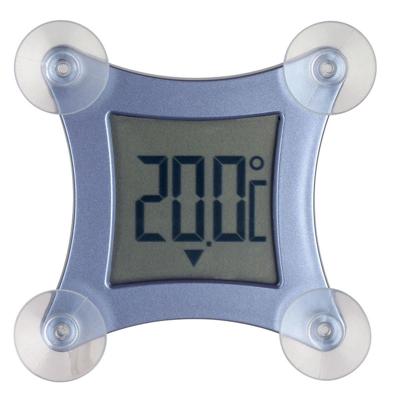 TFA Raam Thermometer - digitaal - grijs - 7 x 7 cm - buiten - inclusief batterij