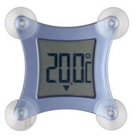 TFA Raam Thermometer - digitaal - grijs - 7 x 7 cm - buiten - inclusief batterij