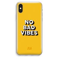 No Bad Vibes: iPhone XS Max Transparant Hoesje