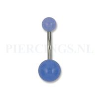 Navelpiercing licht blauw bruis - thumbnail