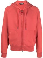 TOM FORD hoodie zippé à lien de resserrage - Rose