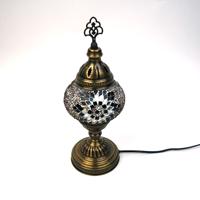 Oosterse Tafellamp Mozaïek 1 bol - zwart rood design H34cm - M