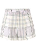 MARANT ÉTOILE short en lin à carreaux - Violet