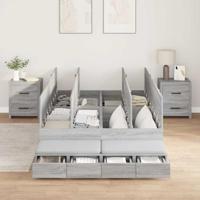 vidaXL Opbergbedframe Grijs Sonoma 120x200 cm