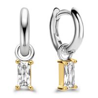 TI SENTO-Milano 7866ZY Oorhangers zilver-zirconia goud-en zilverkleurig