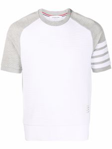 Thom Browne t-shirt à 4 bandes signature - Blanc