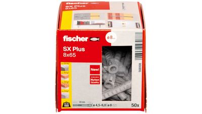 Fischer 568108 schroefanker & muurplug 50 stuk(s) Wiganker 65 mm