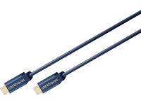 clicktronic USB 2.0 Aansluitkabel [1x USB-C stekker - 1x USB-C stekker] 1.00 m Blauw