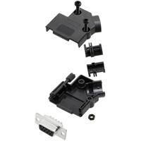 TRU COMPONENTS TCD45PKP09DMSK 7709368 D-sub female connectorset 45 ° Aantal polen: 9 Soldeerkelk 1 stuk(s)