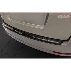 Zwart RVS Bumper beschermer passend voor Skoda Octavia II Combi 2004-2013 'Ribs' AV245180