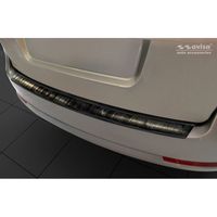 Zwart RVS Bumper beschermer passend voor Skoda Octavia II Combi 2004-2013 'Ribs' AV245180 - thumbnail