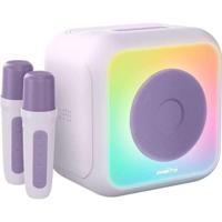 Verlichte karaoke-luidspreker - BIGBEN - Lavendel - Bluetooth, 30W, 2 USB-C draadloze microfoons, Equalizer, Li-on batterij