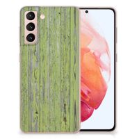 Samsung Galaxy S21 Bumper Hoesje Green Wood