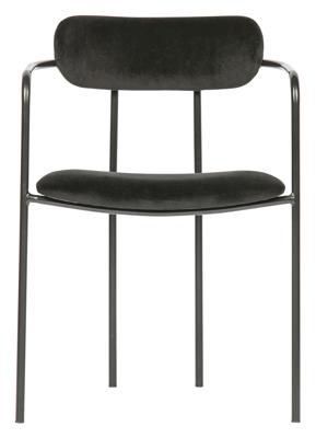 WOOOD Eetkamerstoel 'Ivy' Velvet, kleur Zwart
