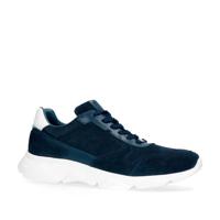 Manfield suède sneakers donkerblauw