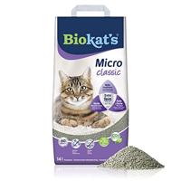 Biokat's Micro classic ohne Duft - Klumpende Katzenstreu mit extra feiner Körnung für hohe Ergiebigkeit - 1 Sack (1 x 14 L)