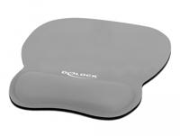 Delock 12698 Ergonomische muismat met polssteun grijs 245 x 206 mm - thumbnail