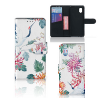 Alcatel 1B (2020) Telefoonhoesje met Pasjes Bird Flowers