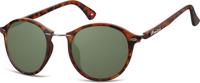 Montana zonnebril unisex panto gevlamd bruin/groen (S22)
