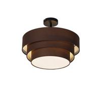 QAZQA Moderne plafondlamp bruin 45 cm 3-lichts - Drum Trio - thumbnail