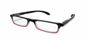 HIP Leesbril zwart/roze +3.0