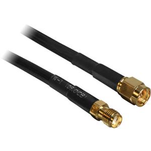 Delock WiFi-antenne Verlengkabel [1x SMA-stekker - 1x SMA-bus] 10.00 m Zwart Vergulde steekcontacten