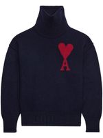 AMI Paris pull en laine à logo Ami de Coeur - Bleu