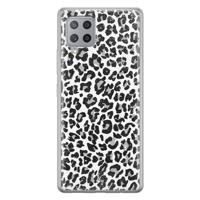 Samsung Galaxy A42 siliconen telefoonhoesje - Luipaard grijs